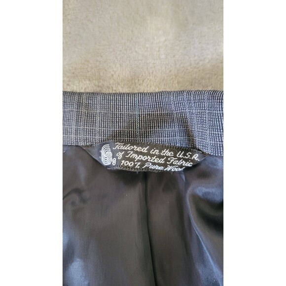 Men's Kingsridge Chuck Hines Custom Fabric Gray Sports Coat Blazer - Picture 3 of 4